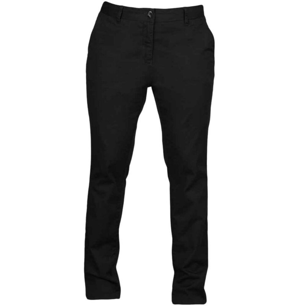 Front Row Womens/Ladies Stretch Chinos / Black
